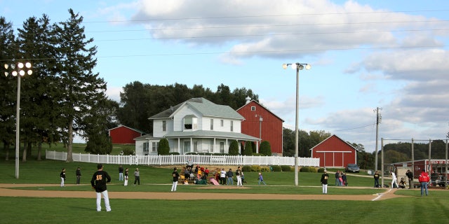 In this 2014 file photo, teams play at the "Field of Dreams" during a fall tournament in Dyersville, Iowa.