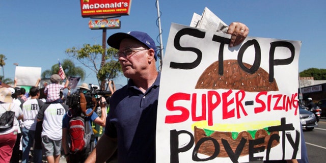 Much of the SEIU spinoff campaign's fight has been waged against fast-food giant McDonald's. (AP)