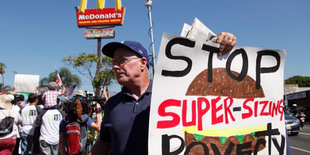 Much of the SEIU spinoff campaign's fight has been waged against fast-food giant McDonald's. (AP)