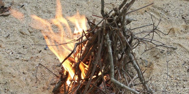 A fire lay isn't appropriate for an indoor sleeping shelter.