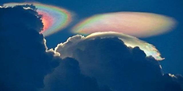 July 31, 2012: This "fire rainbow," or iridescent cloud, was captured over South Florida.