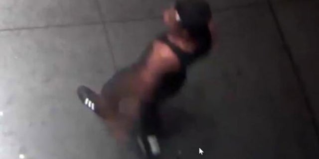 Sept. 10, 2016: This image shows a man suspected of setting a Muslim woman's blouse on fire in New York City