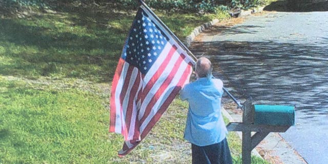 Anderson submitted evidence showing Parmele taking the flag.