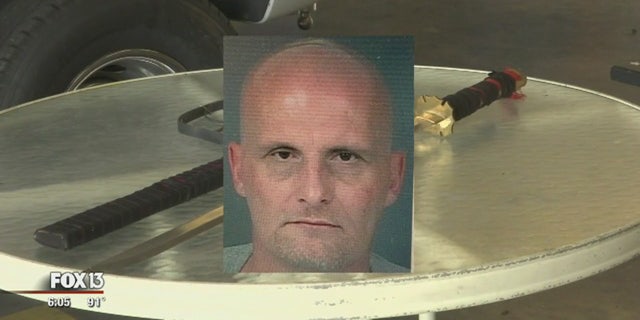 Daniel Seymour allegedly pulled a sword on the occupants of another car.