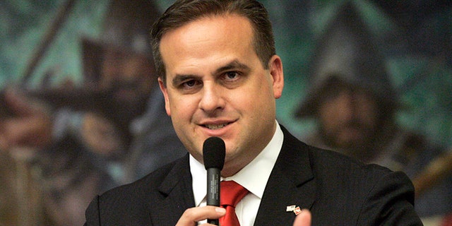 FILE: March 9, 2012: Florida state Sen. Frank Artiles, R-Miami, at general assemblt session in Tallahassee, Fla. (AP)