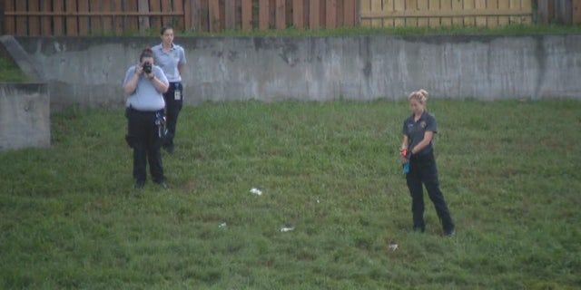 Authorities investigate after a man drowned in a retention pond while fleeing from police.