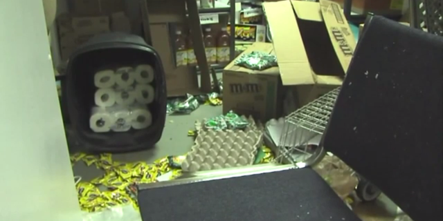 Destruction of the church food pantry.