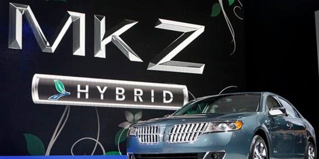 March 31: A new Lincoln MKZ Hybrid is unveiled at the New York International Auto Show in New York. Ford Motor Co. will soon have a first in the U.S. auto market: a hybrid sedan that costs the same as the gas-powered version. (AP)