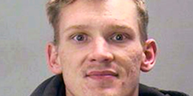 This Wednesday, Sept. 5, 2018, photo provided by the Dallas County Jail shows Michael Chadwick Fry who was taken into custody Wednesday after he rammed a pickup truck into the downtown building of Dallas' Fox television affiliate.