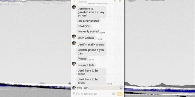 James Harrison texted with his stepfather, above, during the shooting rampage.