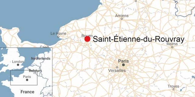 The church is in the French region of Normandy.