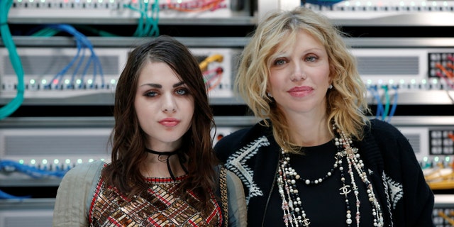 Courtney Love, right, is accused of hiring men to kill Frances Bean Cobain's ex-husband in June 2016.