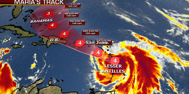 Hurricane Maria's path