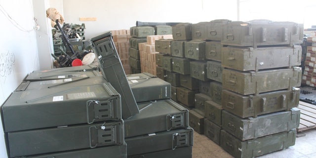 Abu Zayd's ammunition warehouse, believed to hold some American-issued items.