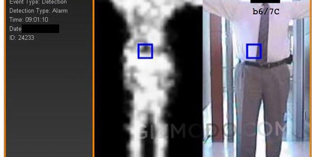 U.S. Marshals in a Florida Federal courthouse saved 35,000 images from their full-body scanners -- images that have been leaked to tech news site Gizmodo.