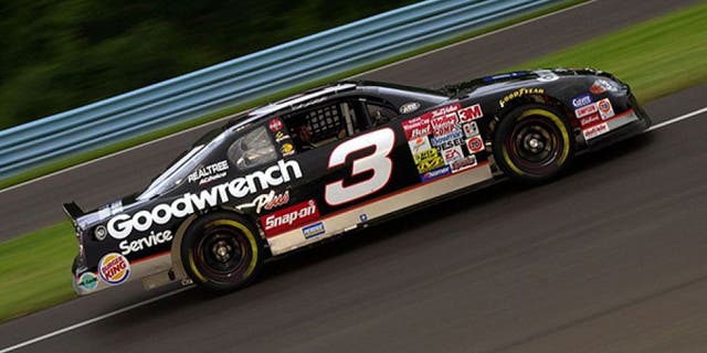 Dale Earnhardt at speed. NASCAR Global Crossing at the Glen, Watkins Glen International, Watkins Glen,NY,USA 13 August,2000