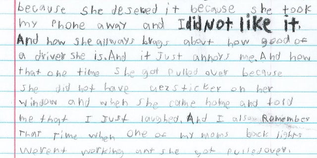 A boy’s letter to Texas police included a personal touch.