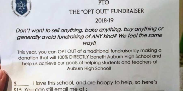 Alabama mom Briana Leggett Woods praises Auburn High School's new "opt out" fundraising option.