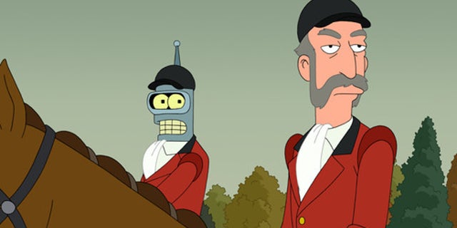 "Star Trek: The Next Generation" alum Patrick Stewart plays a character called the Huntmaster (right) in a season seven episode of "Futurama."