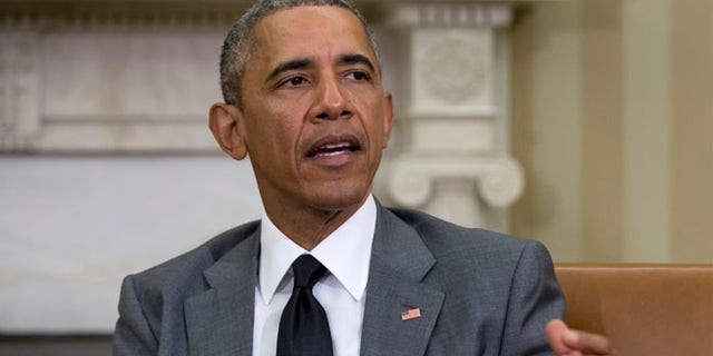June 1, 2015: President Obama speaks in the Oval Office of the White House in Washington. Tough talk on Russia expected from Obama and other leaders gathering in Germany this weekend is a stark reality.