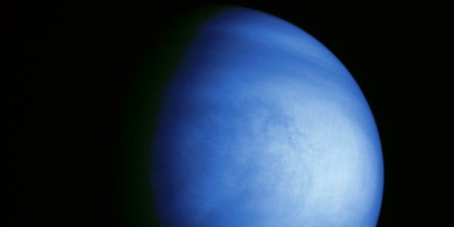 A colorized picture of Veunus February 14th, 1990, from a distance of almost 1.7 million miles, about 6 days after Galileo's closest approach to the planet.