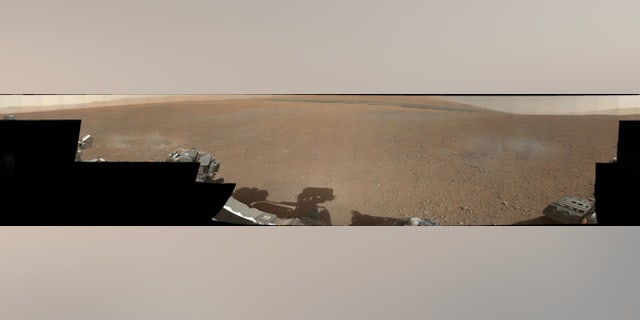 This is the first 360-degree panorama in color of the Gale Crater landing site taken by NASA's Curiosity rover. The panorama was made from thumbnail versions of images taken by the Mast Camera. The images were taken late Aug. 8 PDT (Aug. 9 EDT)