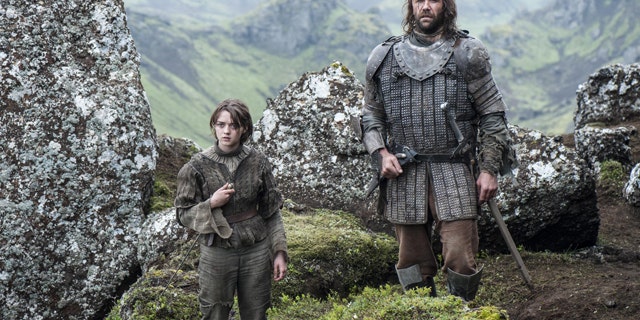 Arya Stark (Maisie Williams) and The Hound (Rory McCann) on HBO's 'Game of Thrones' (Courtesy HBO)