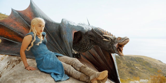 'Game of Thrones' actress Emilia Clarke (Daenerys Targaryen) and companion (Courtesy HBO)