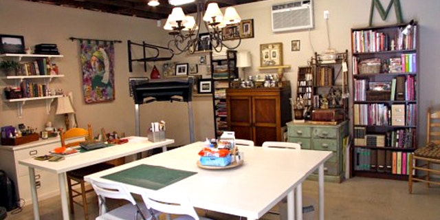By cleaning out her garage in Sherman Oaks, Calif., Mikki Lesowitz-Soliday made room for craft tables, a sewing station and plenty of art supplies.