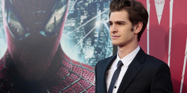 July 3, 2012. Andrew Garfield poses at the premiere of "The Amazing Spider-Man" at the Regency Village theatre in Los Angeles, California.