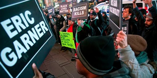 Protesters in Times Square on Dec. 3, 2014, in New York.