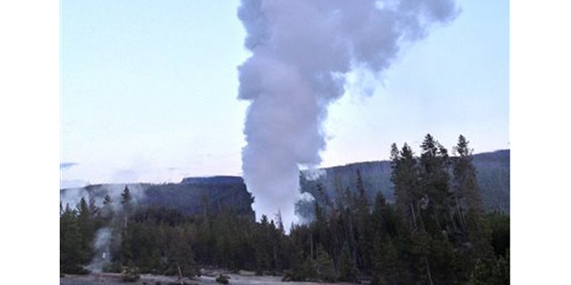 July 31, 2013: Steamboat Geyser, in the Norris Geyser Basin in Yellowstone National Park in Wyoming, breaks out - file photo.