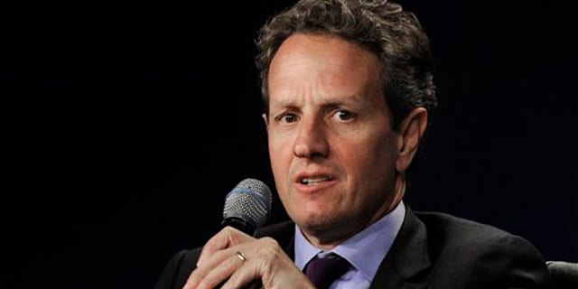 FILE: June 30, 2011: Treasury Secretary Timothy Geithner at the Clinton Global Initiative America meeting, Chicago. Ill.