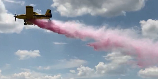 A Texas couple used a crop duster plane to reveal the gender of their baby.