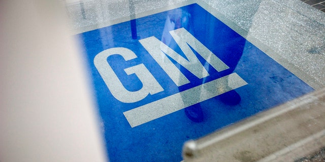 Jan. 10, 2013:  The logo for General Motors decorates the entrance at the site of a GM information technology center in Roswell, Ga.