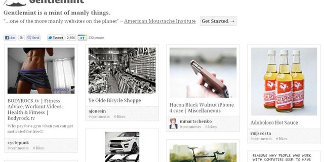 Meet Gentlemint, a site described as "Pinterest for manly men."