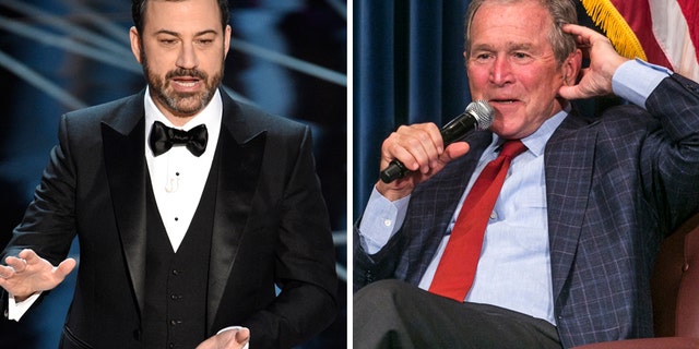 george bush jimmy oscars ap