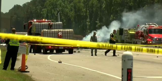 The military plane crashed at the intersection of Highway 21 and Crossgate Road in Savannah, Georgia.