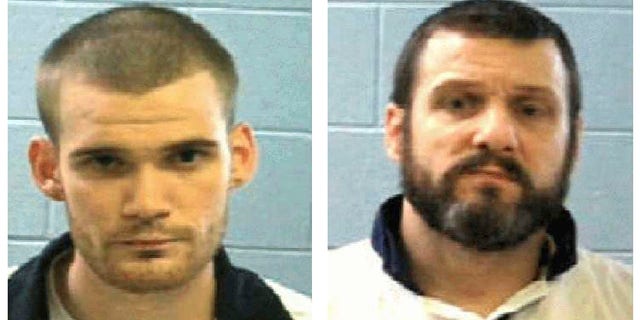 This combo of undated photos provided Tuesday, June 13, 2017, by the Georgia Department of Corrections shows inmate Ricky Dubose, left, and Donnie Russell Rowe. A Georgia sheriff said officers were "desperately" searching Tuesday for the two inmates who somehow got through a gate inside a prison bus, killed two guards and got away. (Georgia Department of Corrections via AP)