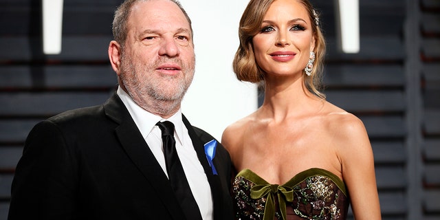 Harvey Weinstein and wife Georgina Chapman arrive at the 89th Academy Awards in Hollywood, California, U.S. February 26, 2017.