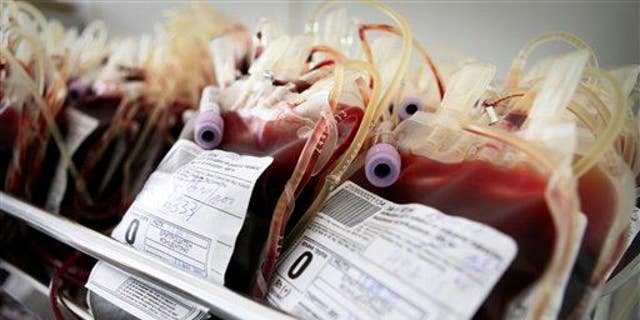 A file photo of blood units prepared for storage (AP Photo/Valentina Petrova).
