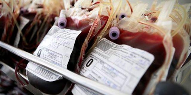 A file photo of blood units prepared for storage (AP Photo/Valentina Petrova).