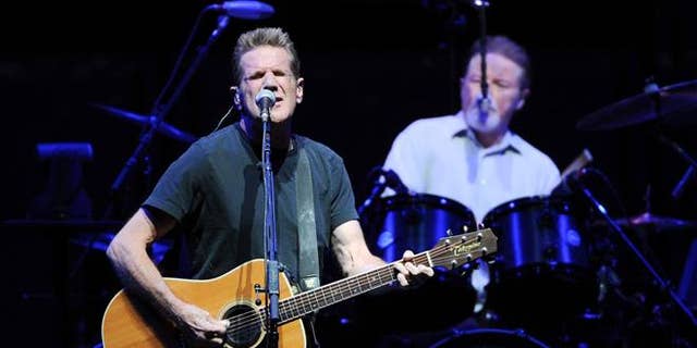 Glenn Frey, left, and Don Henley, of the Eagles, perform at Madison Square Garden in New York.