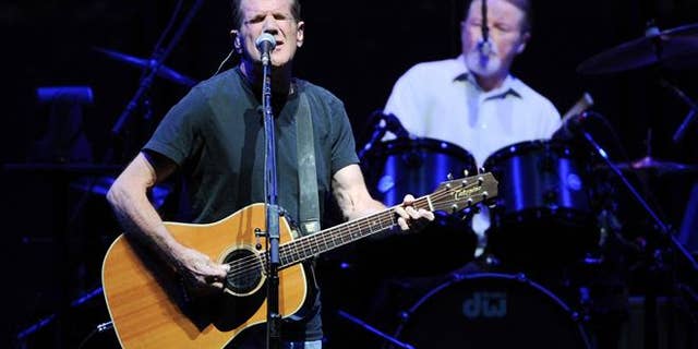 Glenn Frey, left, and Don Henley, of the Eagles, perform at Madison Square Garden in New York.