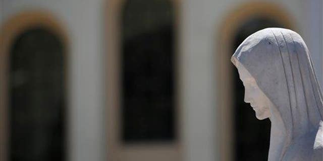 A Virgin Mary statue in Medjugorje, Bosnia.