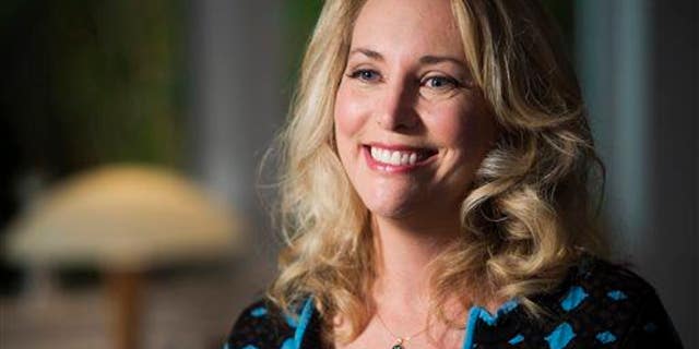 Former United States CIA Operations Officer Valerie Plame Wilson is interviewed on the set of "Makers: Women Who Make America," filmed in Venice, Calif.