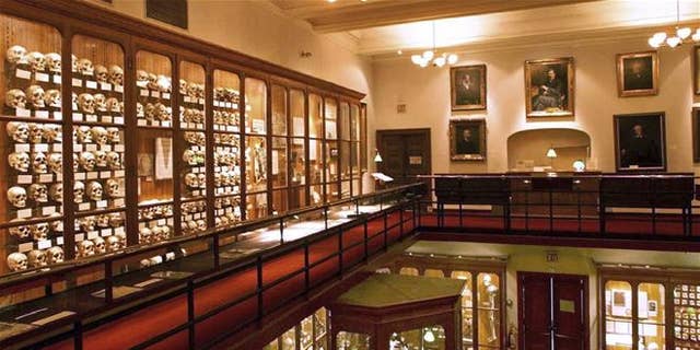 This July 12, 1999, file photo shows a portion of the two floors of the Mutter Museum, a medical museum in Philadelphia.