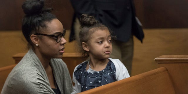 Shayanna Jenkins with the couple's daughter, Avielle Jenkins-Hernandez.