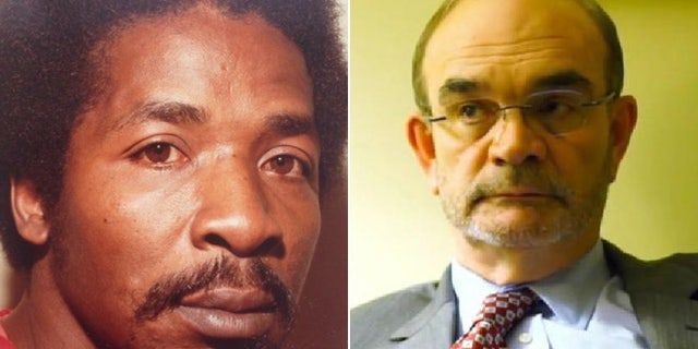 Glenn Ford, left, Prosecutor Marty Stroud, right.