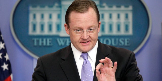 Dec. 13: White House Press Secretary Robert Gibbs gestures during his daily news briefing at the White House.